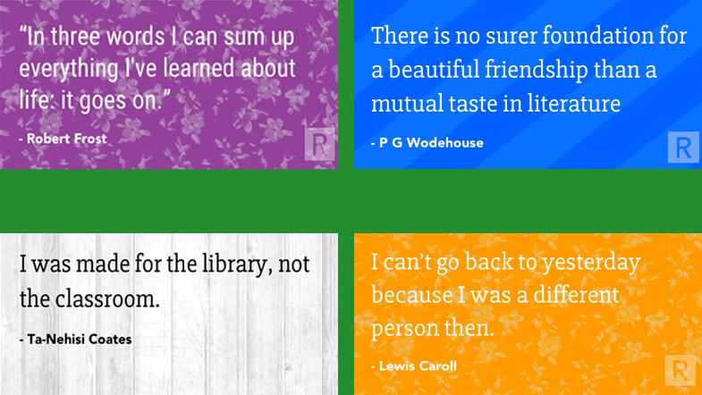 Create Quotes on The Reading Room