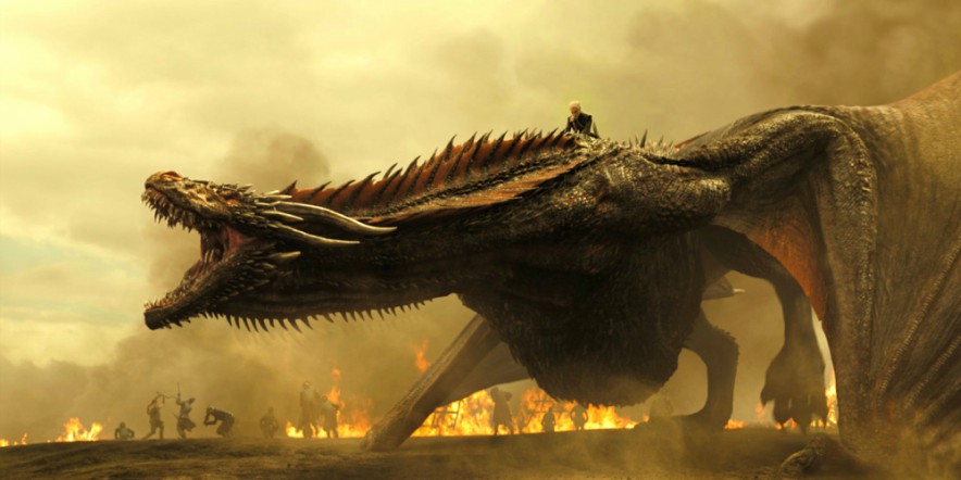Danearys aboard a dragon