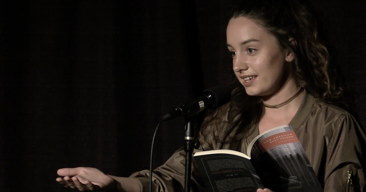 Olivia Gatwood reading on-stage