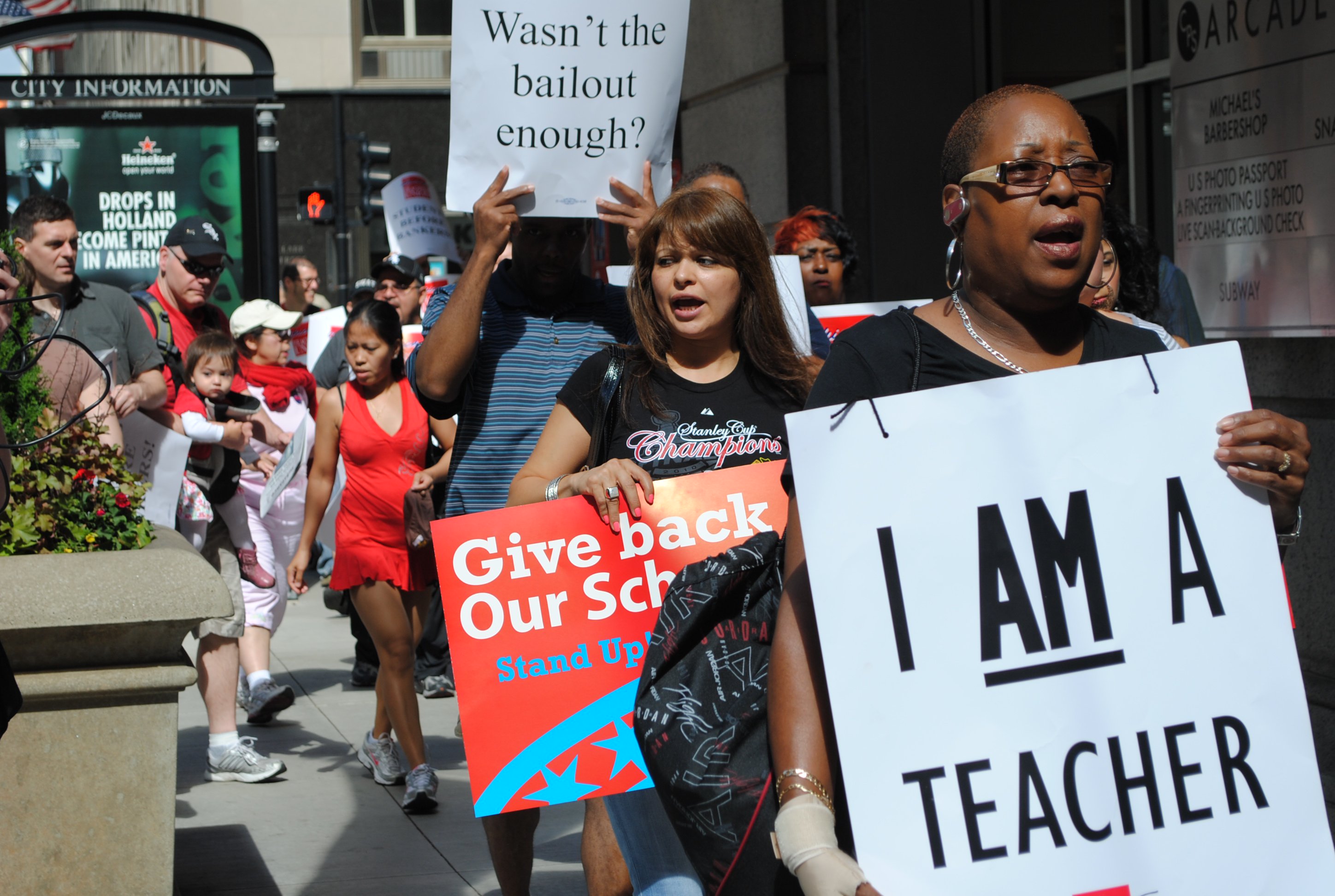 Teachers in protest