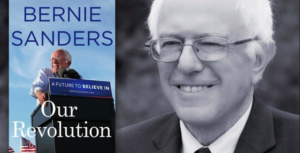 Bernie Sanders with his earlier book, 'Our Revolution'