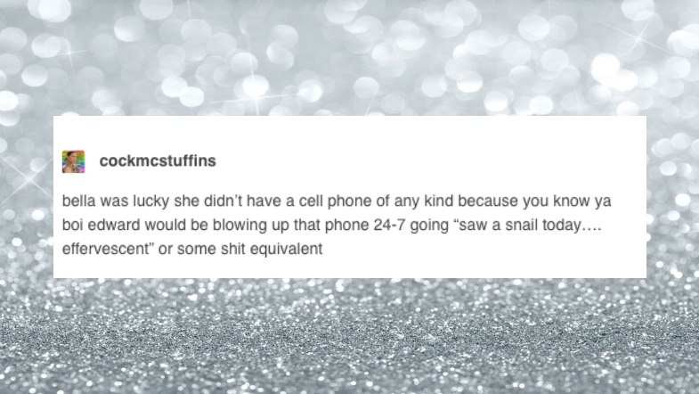Meme that describes how bad Edward from 'Twilight' would be at texting
