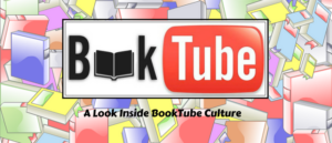 Logo for Booktube, a subsection of YouTube content which covers books and authors