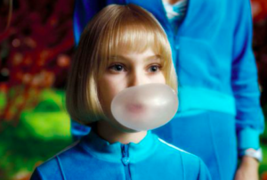 Violet Beauregarde in the more recent 'Charlie and the Chocolate Factory' film 