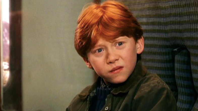 Ron Weasley, making a displeased face