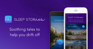 Calm's 'Sleep Stories' promotional banner