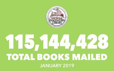 Dolly Parton Imagination Library (DPIL) mailing totals as of January 2019