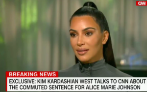 Kardashian-West, live on CNN, expresses her support for Alice Johnson