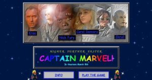 90s style captain Marvel website