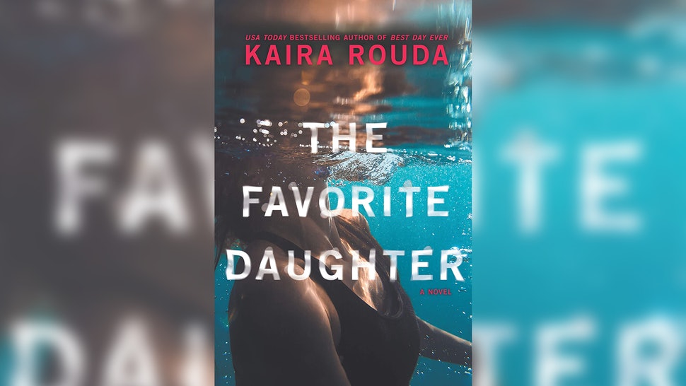 Kaira Rouda's The Favorite Daughter book cover featuring woman underwater