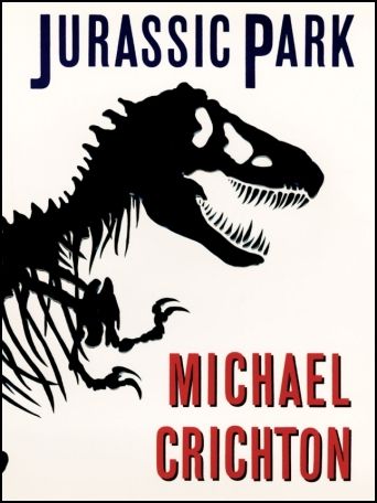 The cover of the Jurassic Park novel by Michael Crichton 