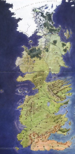 A picture of Westeros in A Song of Ice and Fire from the Dornish deserts to the Land of Always Winter
