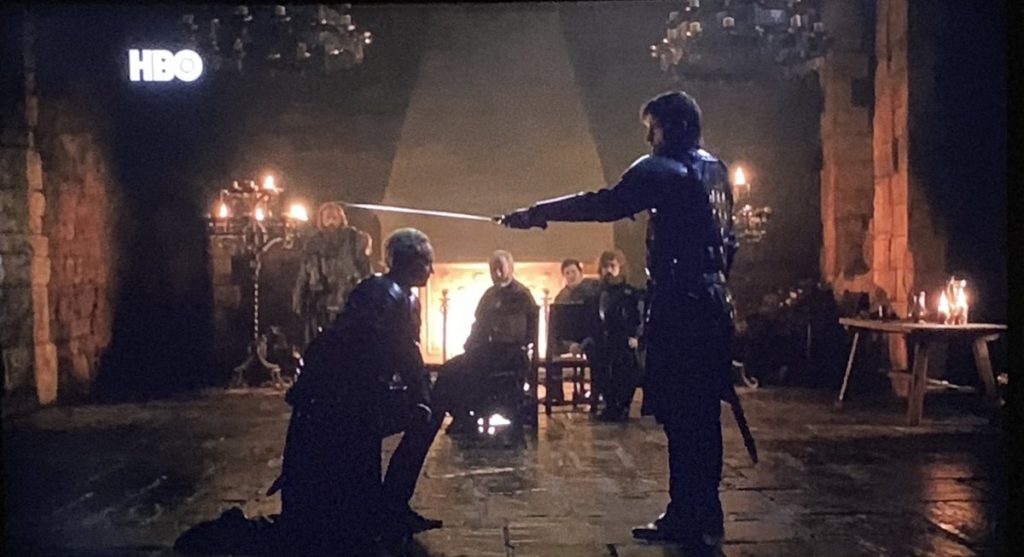 Brienne Knighted by Jaime Lannister