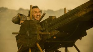 Bronn trying to shoot a dragon