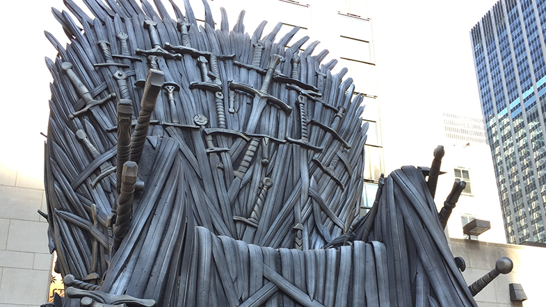Dragon-Sized Iron Throne Appears for NYC ‘Game of Thrones’ Premiere