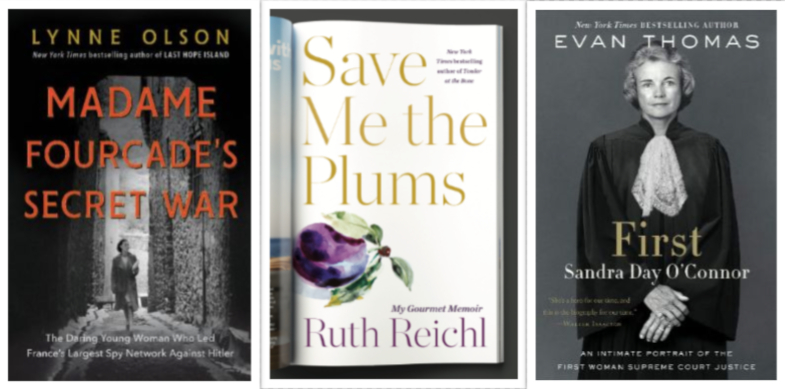 Bookstr's Three to Read 4/4/19: 'Madame Fourcade's Secret War,' 'Save Me The Plums,' & 'First'