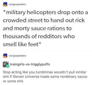 One particularly disgruntled 'Rick and Morty' fan posts rudeness online, shocker