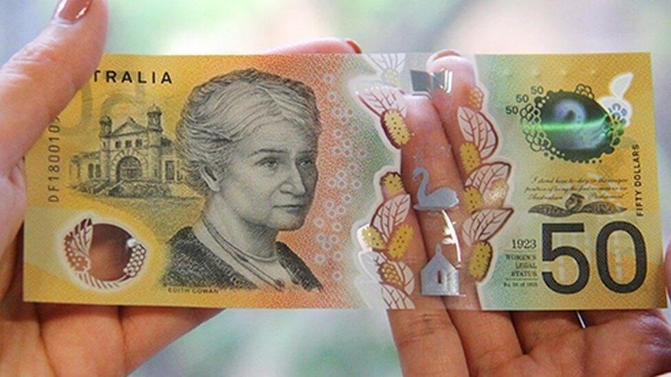 Australian $50 featuring Edith Cowan