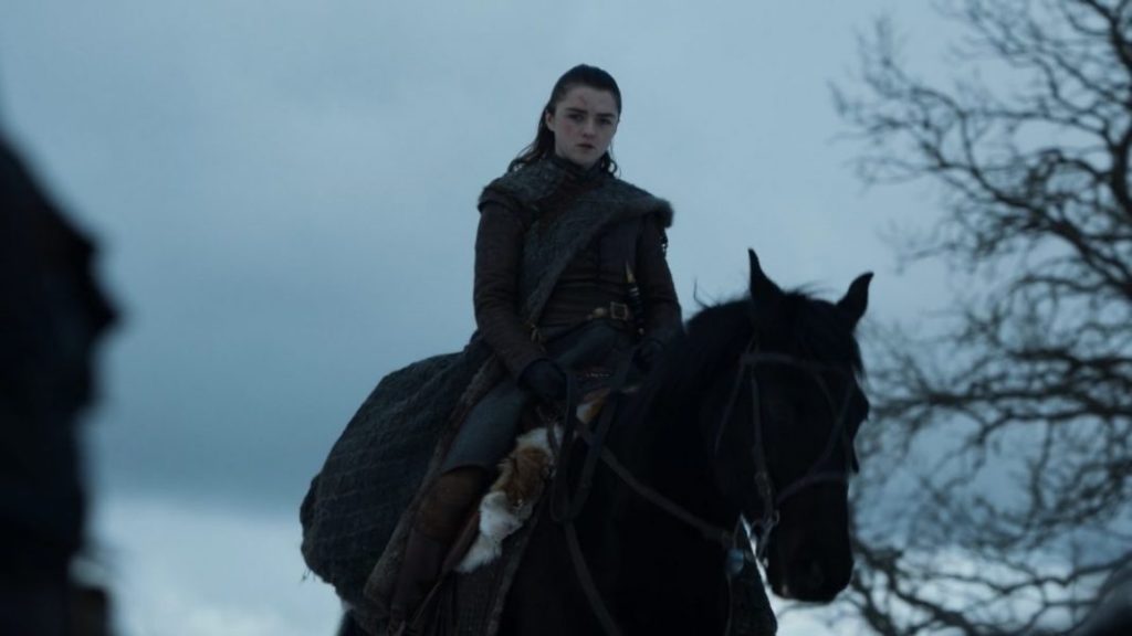 Arya Stark about to ride into King's Landing