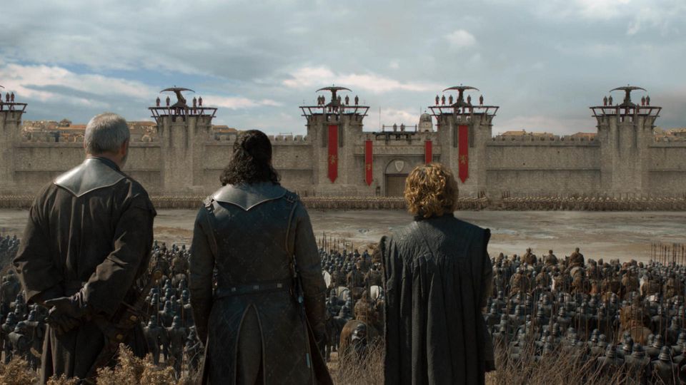Davos, Jon, and Tyrion before the attack on King's Landing