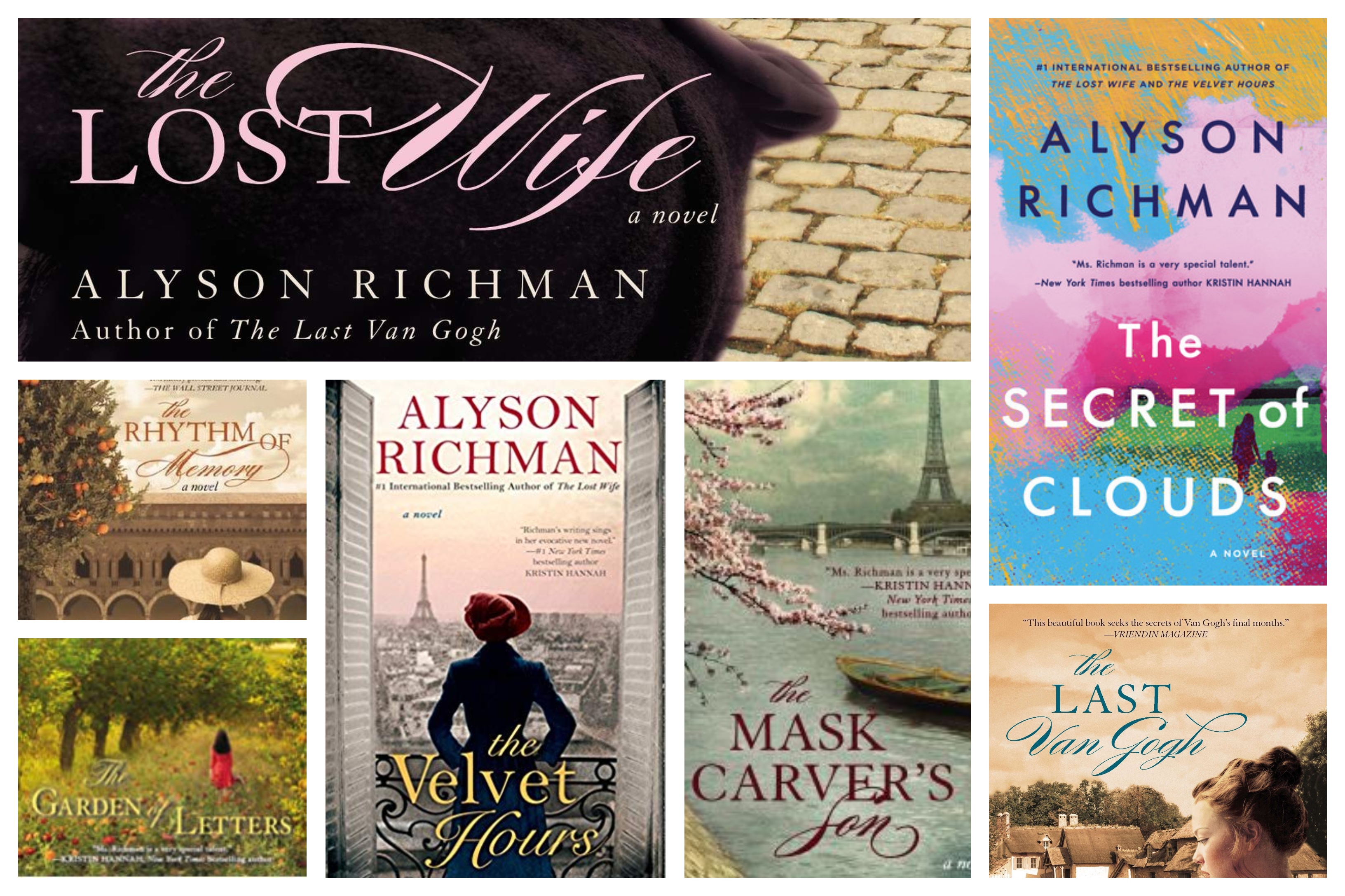 Alyson Richman's book covers