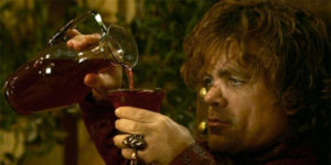 Tyrion, pouring himself that big drink we all need.