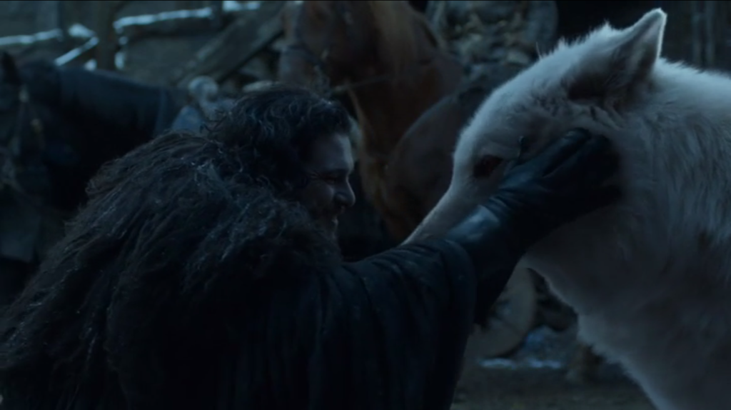 Ghost finally gets pet by Jon