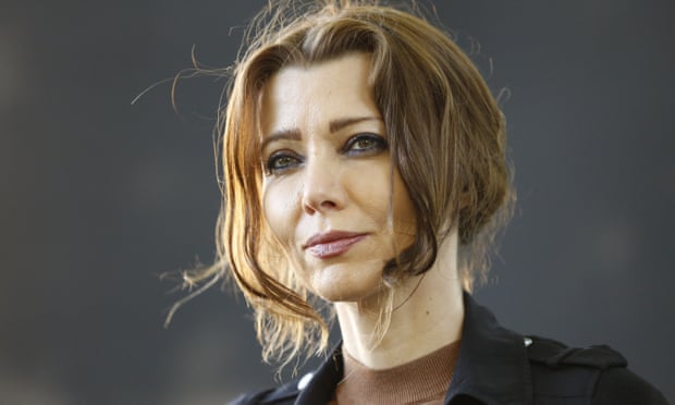 Turkey novelist with a close up of her face