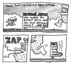 Captain UNderpants Hairy Potty comic panels
