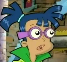Cyberchase Shari Spotter with glasses and cloak