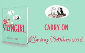 Fangirl and Carry On paperback books by Ranbow Rowell