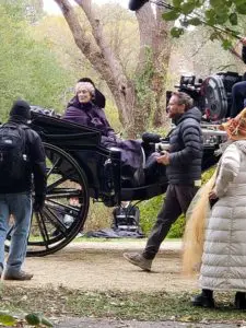 Meryl Streep on set
