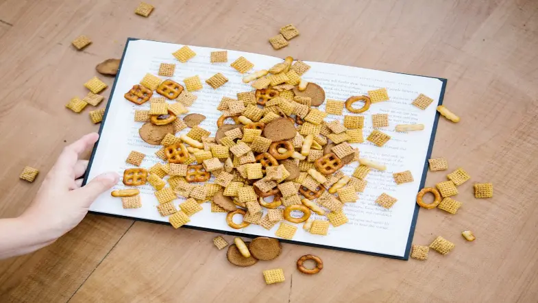 Food Is Meant For Eating, NOT Using As Bookmarks!