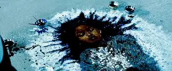Rue's farewell painting in 'The Hunger Games: Catching Fire' movie