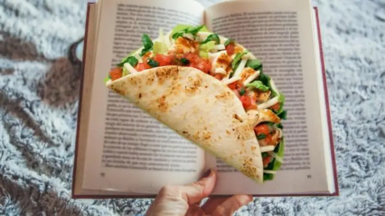 Soft taco in local library book
