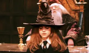 Sorting Hat on Hermione in 'Harry Potter and the Sorcerer's Stone' movie