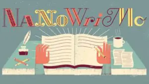 NaNoWriMo illustrated logo