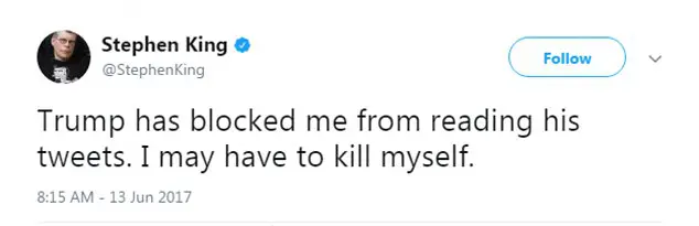 stephen king tweet