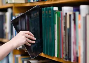 E-book in the library