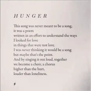'Hunger' via @florence
