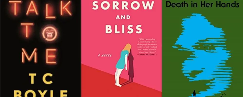 Book covers for Talk To Me, Sorrow and Bliss, and Death in Her Hands